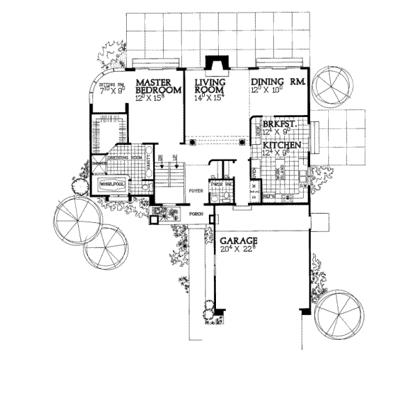 Dream House Plan - Traditional Floor Plan - Main Floor Plan #72-378