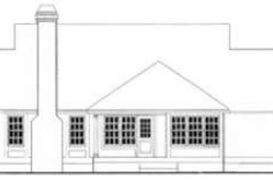 Exterior - Rear Elevation for Southern House Plan #406-205 - 3 bed, 2 bath