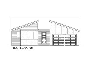 Exterior - Front Elevation 3 for Modern House Plan #569-71 - 3 bed, 2.5 bath