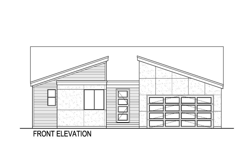 House Design - Exterior - Front Elevation 3 for Modern House Plan #569-71 - 3 bed, 2.5 bath