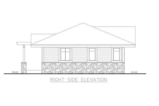 Exterior - Front Elevation 3 for Adobe / Southwestern House Plan #117-1032 - 2 bed, 2 bath