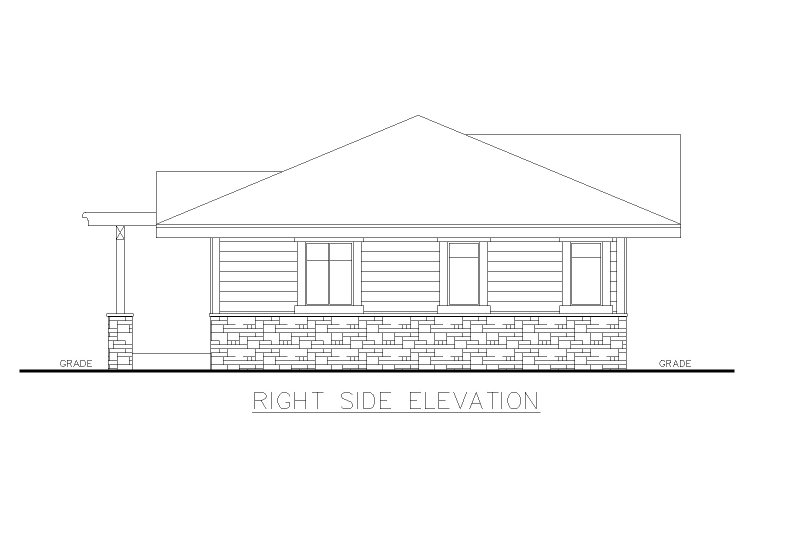House Design - Exterior - Front Elevation 3 for Adobe / Southwestern House Plan #117-1032 - 2 bed, 2 bath
