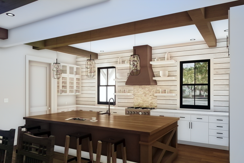 Architectural House Design - Interior - Kitchen for Farmhouse House Plan #1088-3 - 5 bed, 5.5 bath