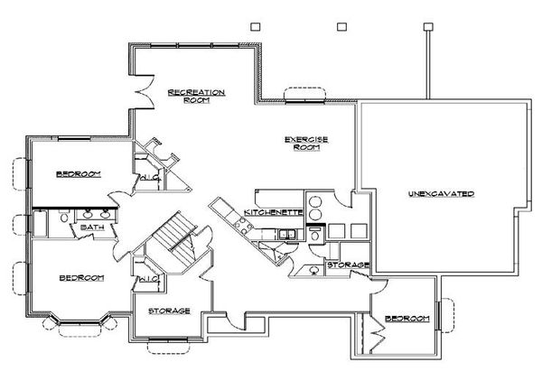 Dream House Plan - European Floor Plan - Lower Floor Plan #5-290