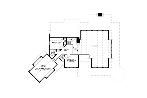 Farmhouse Floor Plan - Upper Floor Plan #80-224