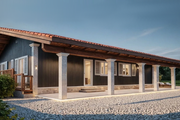 Contemporary Style House Plan - 3 Beds 2 Baths 5464 Sq/Ft Plan #542-12 