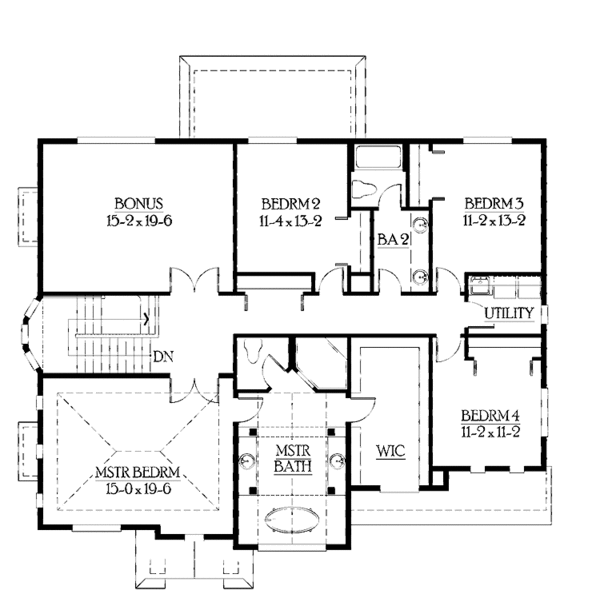House Plan Design - Craftsman Floor Plan - Upper Floor Plan #132-423