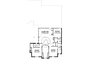 Floor Plan - Upper Floor for European House Plan #141-119 - 4 bed, 4.5 bath