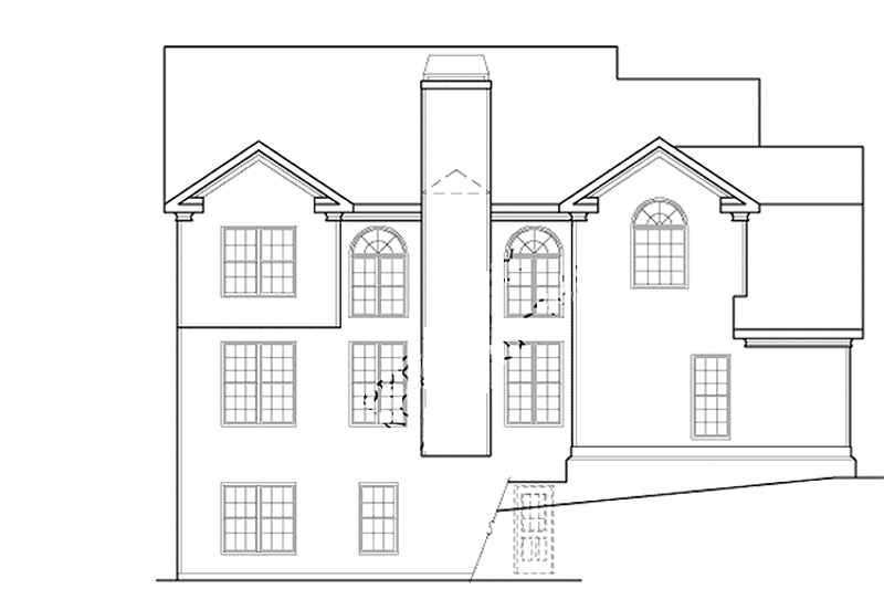 Home Plan - Exterior - Rear Elevation for Classical House Plan #927-615 - 5 bed, 4 bath
