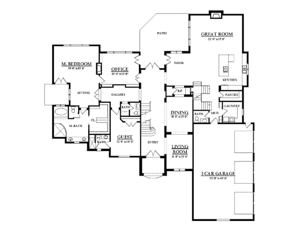 Architectural House Design - Country Floor Plan - Main Floor Plan #937-13