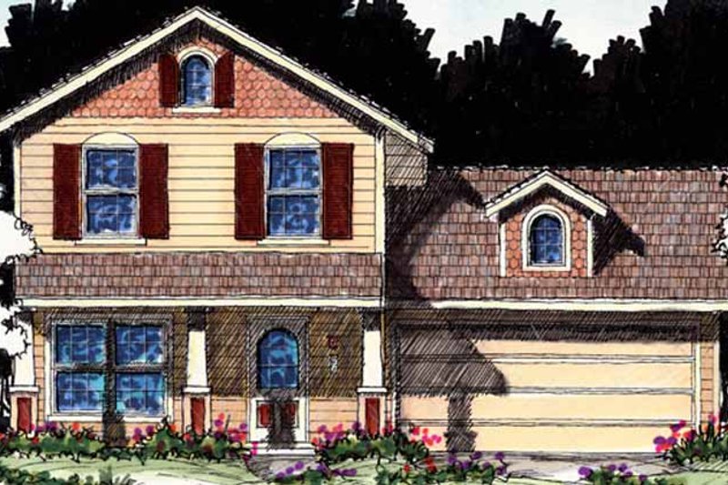 House Blueprint - Country Exterior - Front Elevation Plan #1007-15