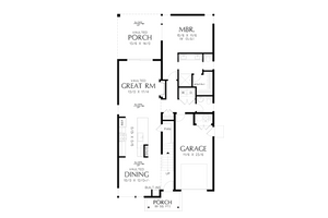 Floor Plan - Main Floor for Contemporary House Plan #48-1072 - 4 bed, 2.5 bath