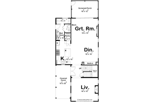 Floor Plan - Main Floor for Beach House Plan #455-672 - 3 bed, 3.5 bath