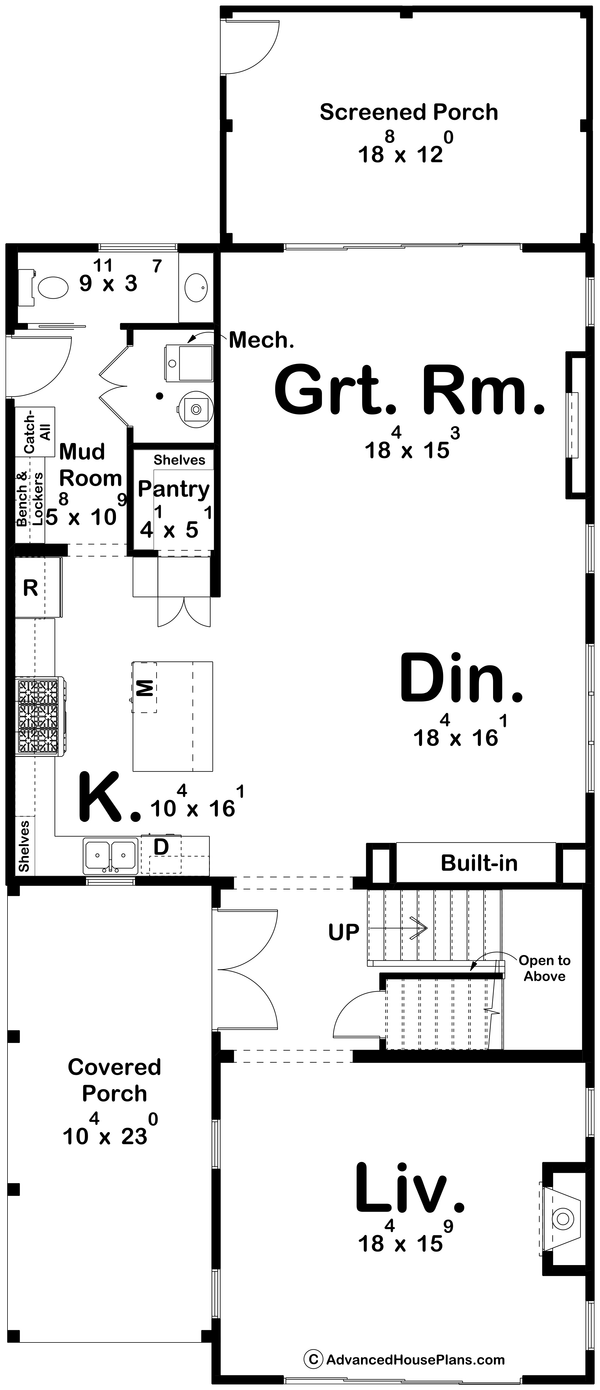 Dream House Plan - Beach Floor Plan - Main Floor Plan #455-672