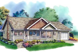 Country Exterior - Front Elevation Plan #18-321
