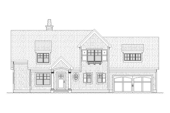 Exterior - Front Elevation 3 for Traditional House Plan #901-69 - 3 bed, 2.5 bath