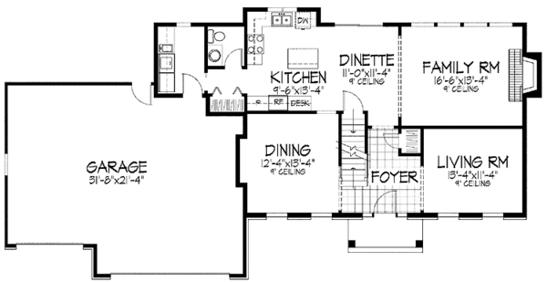 House Plan Design - Classical Floor Plan - Main Floor Plan #51-750