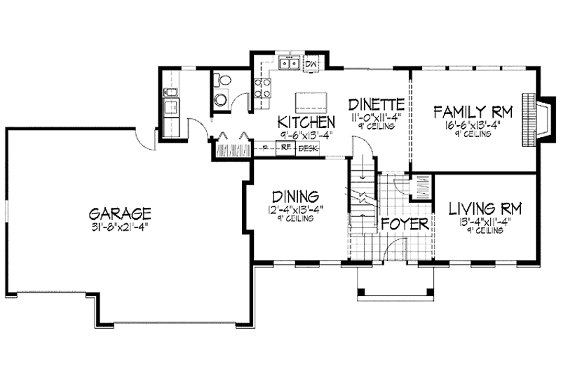 Home Plan - Floor Plan - Main Floor for Classical House Plan #51-750 - 4 bed, 2.5 bath