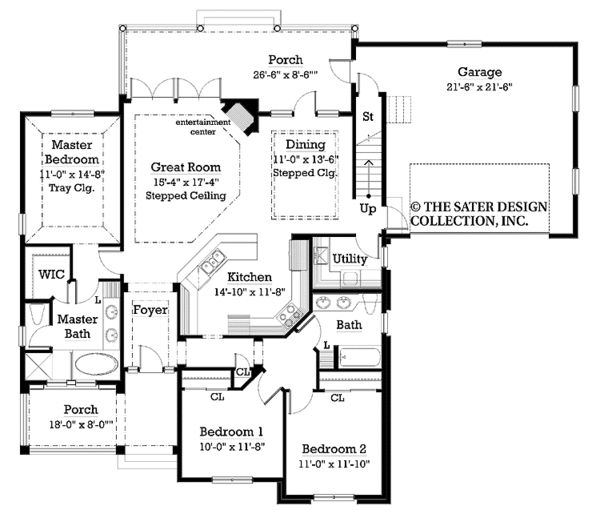 Dream House Plan - Country Floor Plan - Main Floor Plan #930-249
