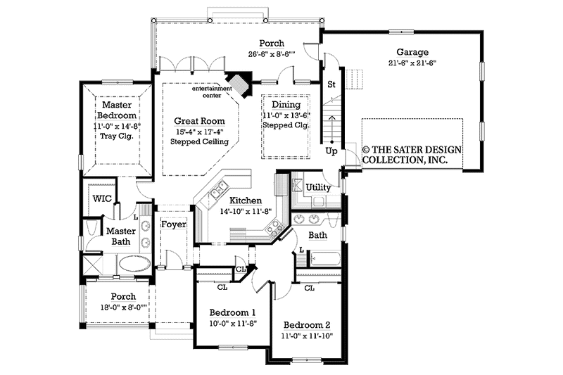 Home Plan - Floor Plan - Main Floor for Country House Plan #930-249 - 3 bed, 2 bath