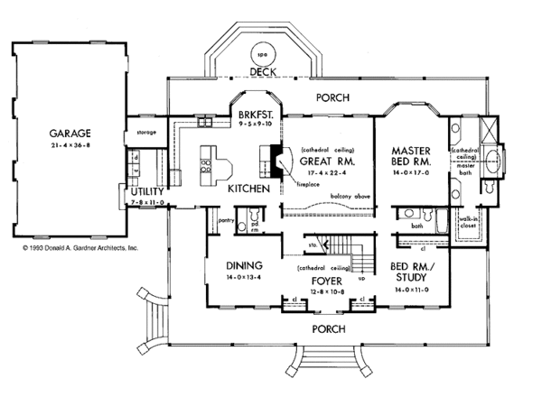 Architectural House Design - Country Floor Plan - Main Floor Plan #929-151