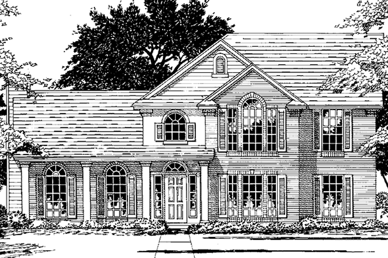 Architectural House Design - Country Exterior - Front Elevation Plan #472-40