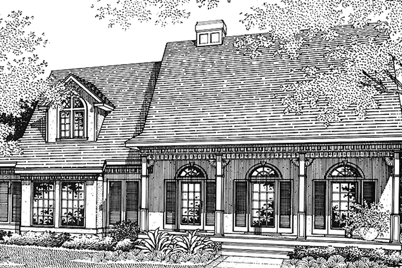 Architectural House Design - Country Exterior - Front Elevation Plan #45-469