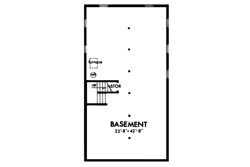 Dream House Plan - Floor Plan - Lower Floor for Cabin House Plan #320-1216 - 2 bed, 1 bath