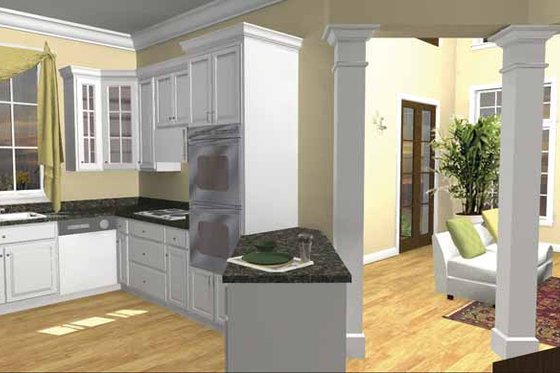 Interior - Kitchen 1 for Traditional House Plan #44-215 - 3 bed, 2.5 bath