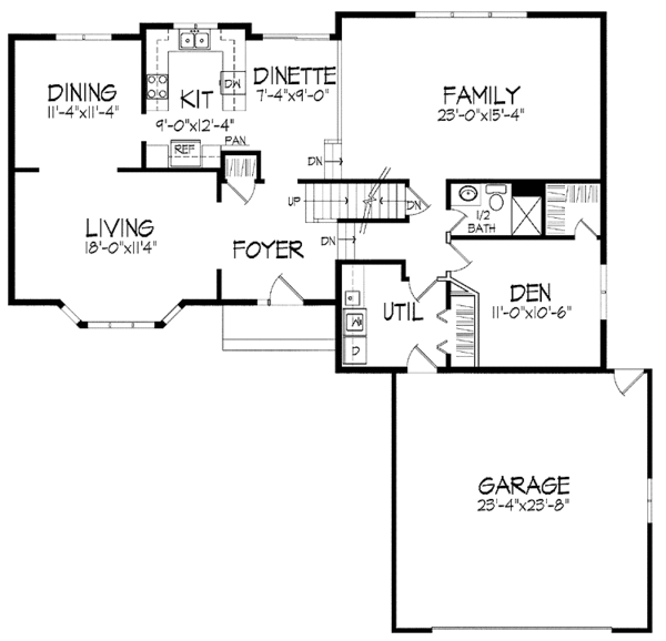 House Plan Design - European Floor Plan - Main Floor Plan #51-820