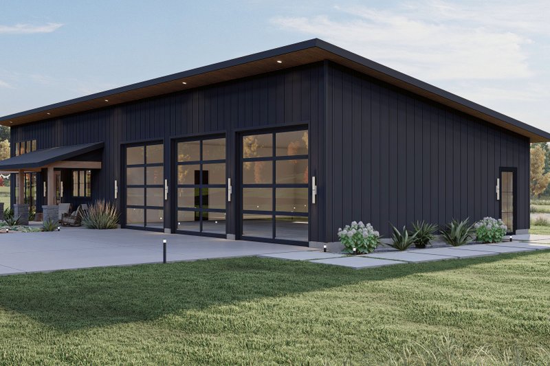 House Design - Exterior - Other Elevation for Barndominium House Plan #455-252 - 2 bed, 2 bath
