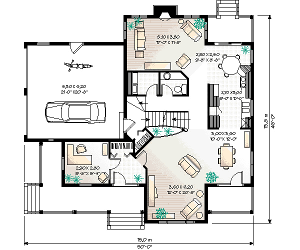 Dream House Plan - Country Floor Plan - Main Floor Plan #23-2010