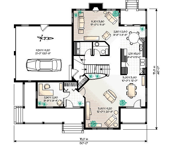 Home Plan - Country Floor Plan - Main Floor Plan #23-2010