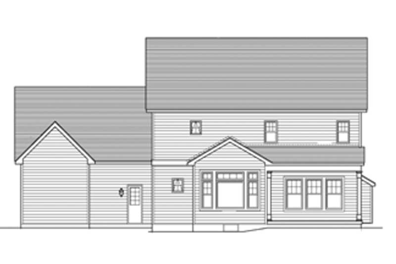 House Plan Design - Exterior - Rear Elevation for Colonial House Plan #1010-58 - 4 bed, 2.5 bath