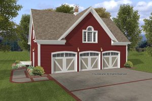 Dream House Plan - Craftsman Exterior - Front Elevation Plan #56-673