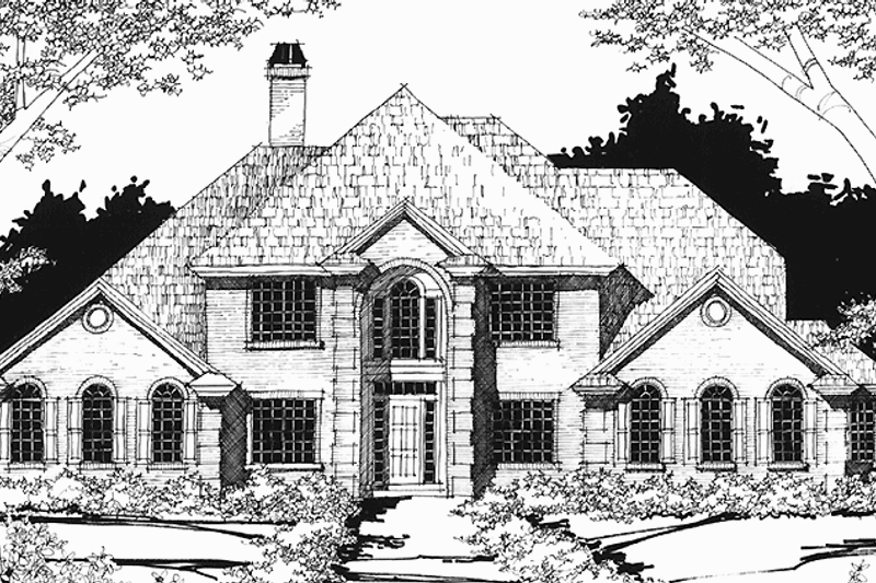 Architectural House Design - Country Exterior - Front Elevation Plan #1007-48