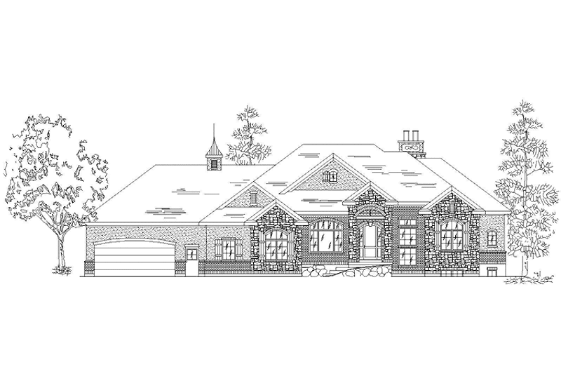 Home Plan - Exterior - Front Elevation 3 for European House Plan #945-123 - 3 bed, 2.5 bath