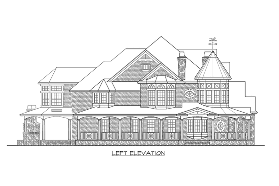 Exterior - Other Elevation 2 for Victorian House Plan #132-175 - 4 bed, 4.5 bath