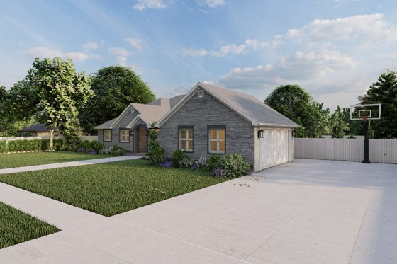 Exterior - Front Elevation 4 for Ranch House Plan #1060-185 - 3 bed, 2 bath
