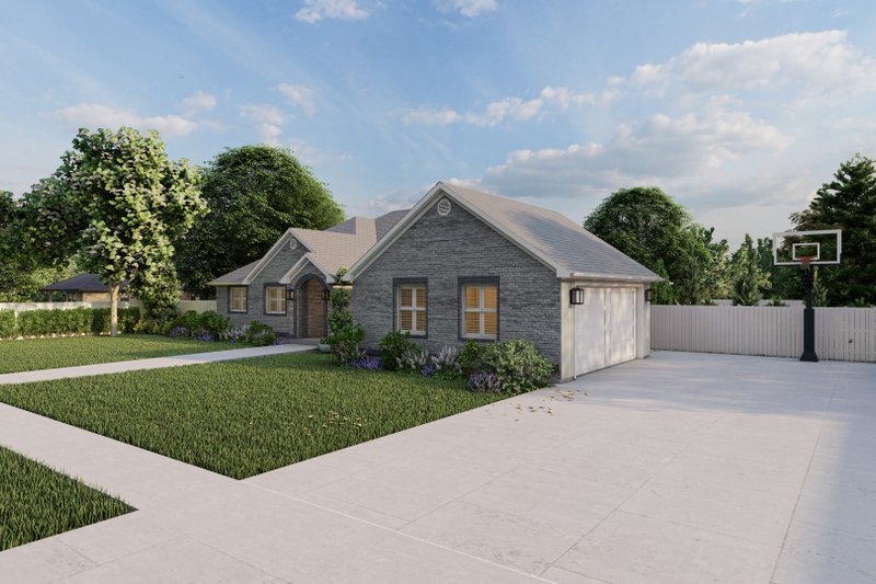 Home Plan - Exterior - Front Elevation 4 for Ranch House Plan #1060-185 - 3 bed, 2 bath
