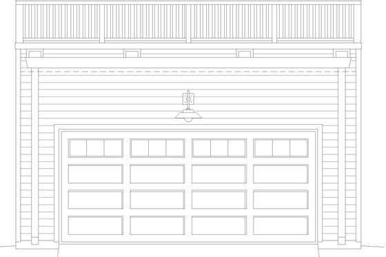 Exterior - Front Elevation 3 for Contemporary House Plan #932-52, 0 bath