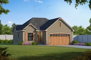 European Style House Plan - 1 Beds 2 Baths 1136 Sq/Ft Plan #20-2176 