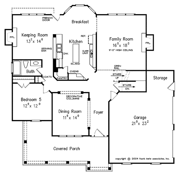Colonial Floor Plan - Main Floor Plan #927-280