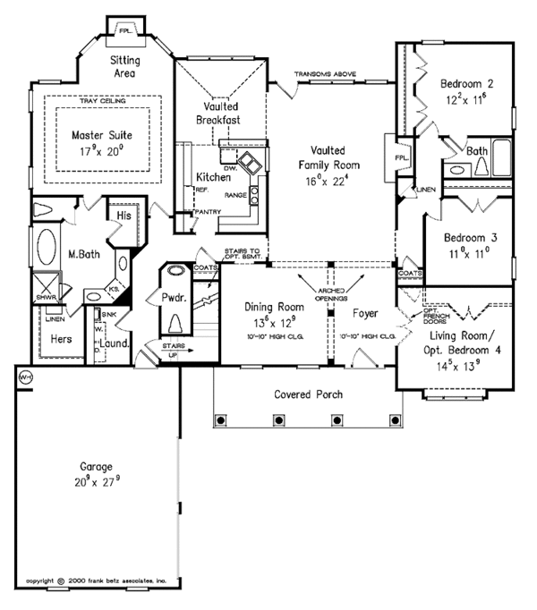 Country Floor Plan - Main Floor Plan #927-596