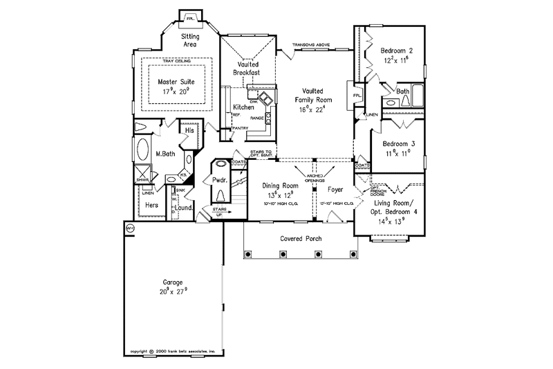 Home Plan - Floor Plan - Main Floor for Country House Plan #927-596 - 4 bed, 2.5 bath
