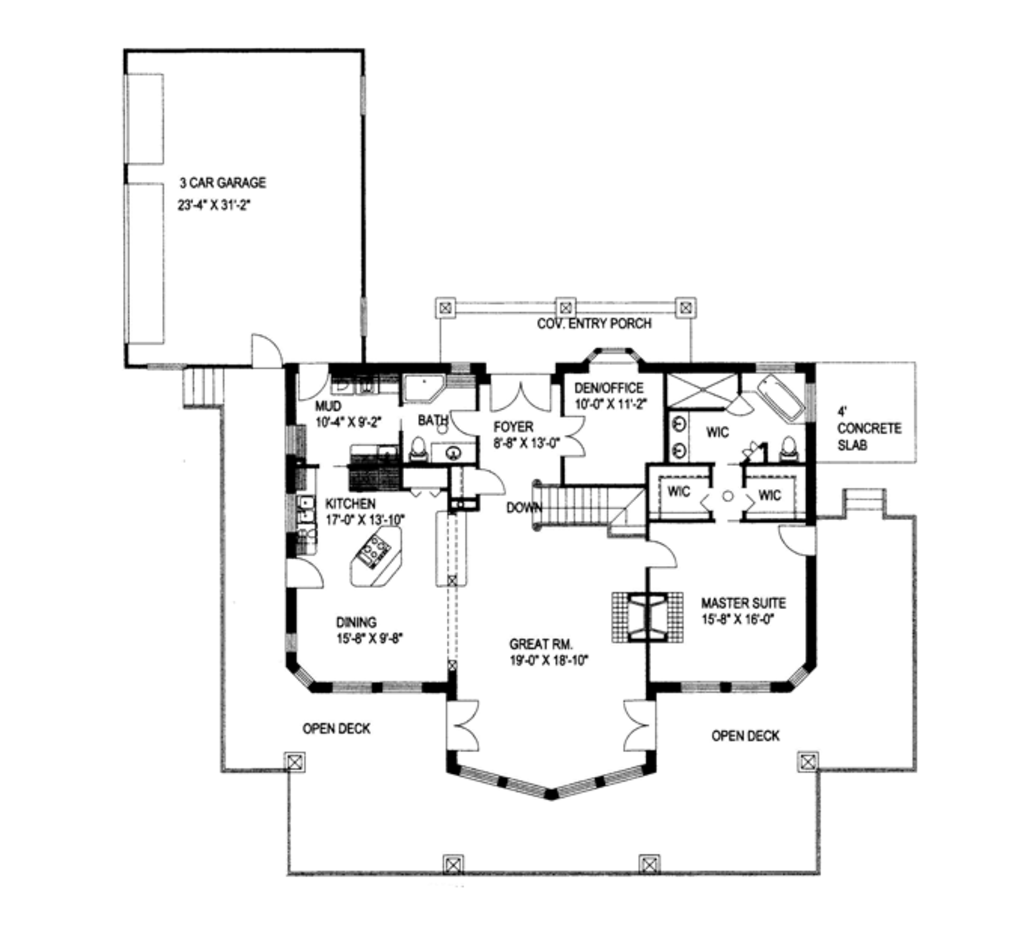 Ranch Style House Plan 2 Beds 3 Baths 3871 Sq/Ft Plan