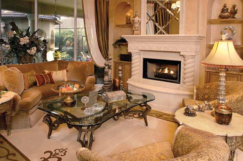 Home Plan - Interior - Family Room for Mediterranean House Plan #1017-2 - 5 bed, 5.5 bath