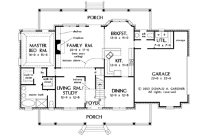 Floor Plan - Main Floor for Country House Plan #929-527 - 4 bed, 3.5 bath