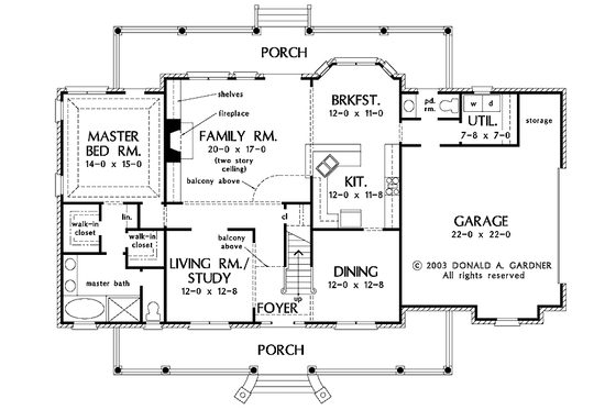 Floor Plan - Main Floor for Country House Plan #929-527 - 4 bed, 3.5 bath