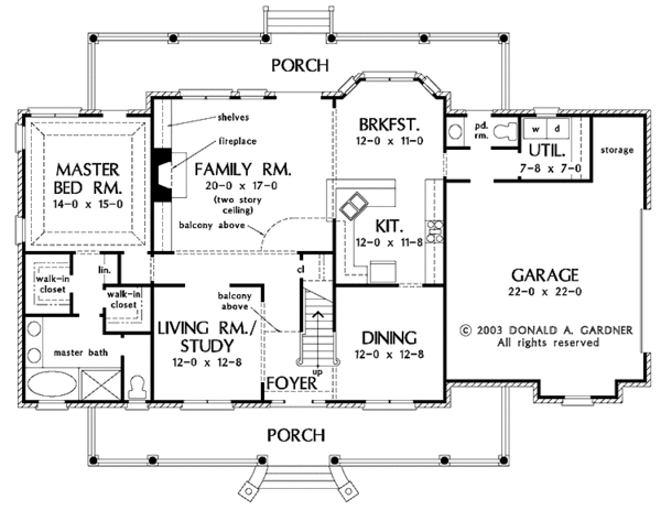 Country Floor Plan - Main Floor Plan #929-527
